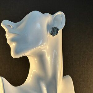 ✨ Sculpted Silver Swirl Earrings | Modern Wave Design Studs